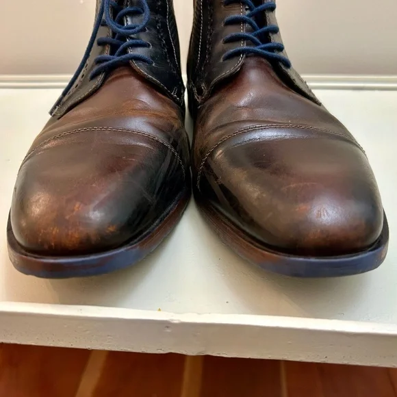 Stacy Adams Men's Rafferty Dressy Pointed Cap Toe Lace Up Brown Leather Sz 10.5 - Picture 5 of 10